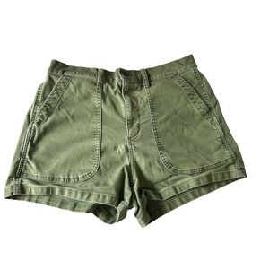 Madewell Women Size 31 Olive Green Utility Cargo High Rise Shorts